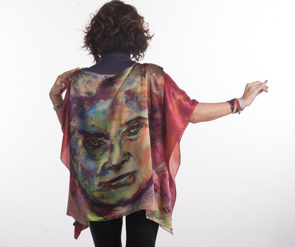 Poncho Valchiria dietro - Opere da Indossare - Milena Tortorelli
