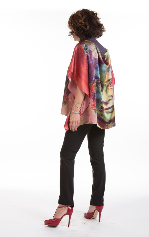 Poncho Valchiria laterale - Opere da Indossare - Milena Tortorelli